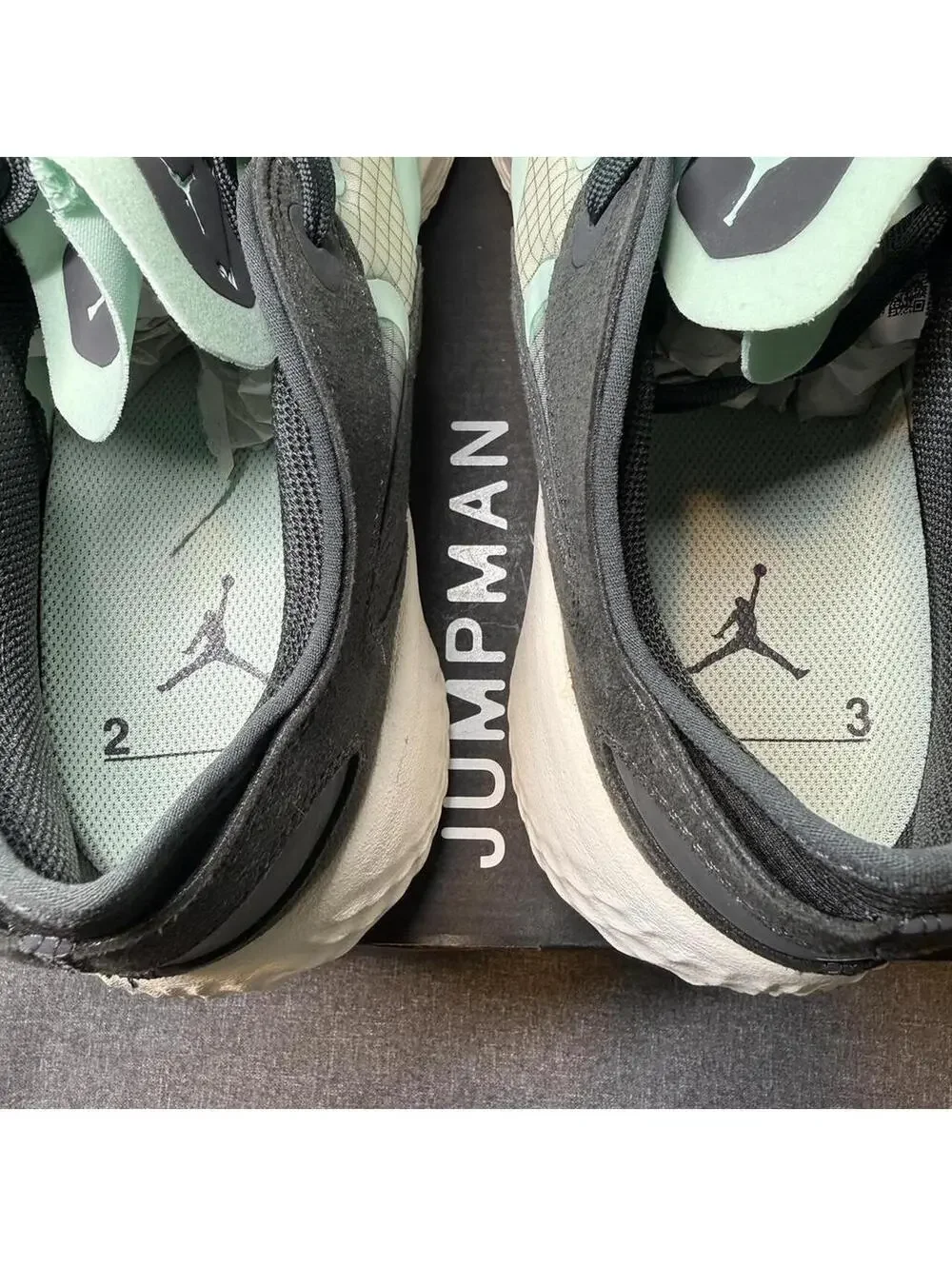 Jordan Delta 3 Low sneakers Anthracite/Mint, size US 12 NWT